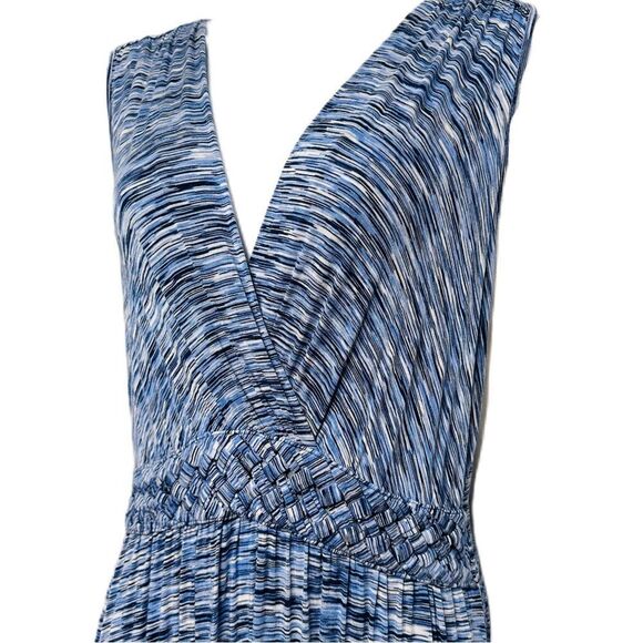 Spense Sleeveless Maxi‎ Dress Size Medium Blue & White Pattern - Picture 4 of 16